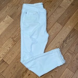 Judy Blue mid rise skinny fit white denim